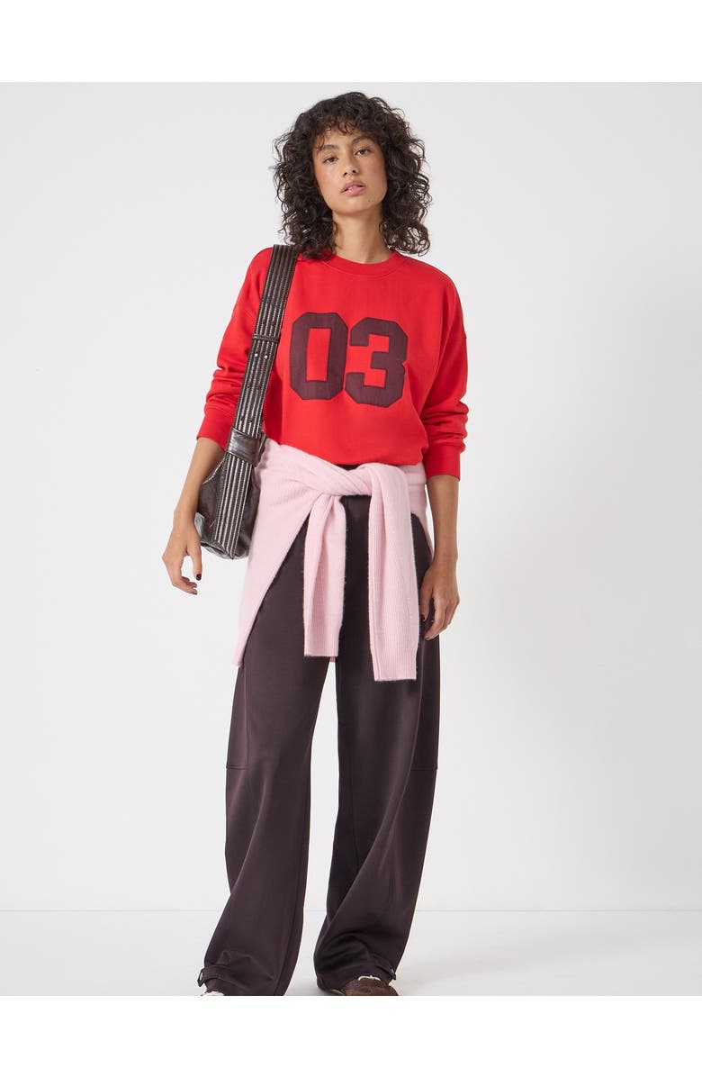 Hush Collegiate 03 Graphic Sweatshirt, Alternate, color, Bright Red