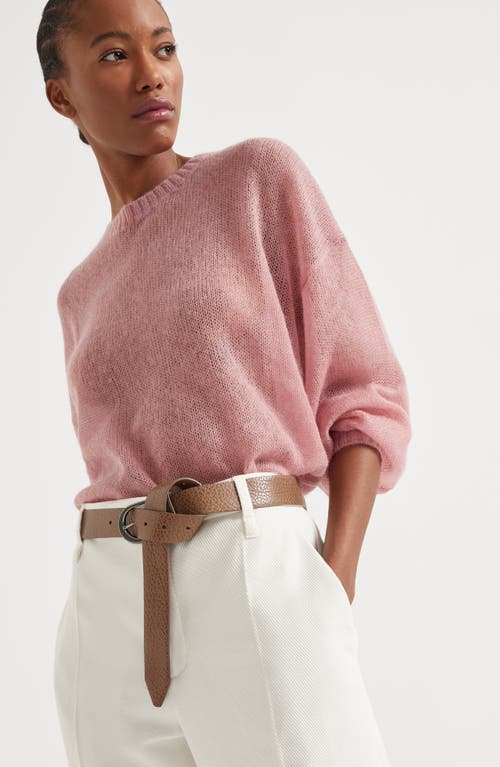 Brunello Cucinelli Sweater With Monili In Pink