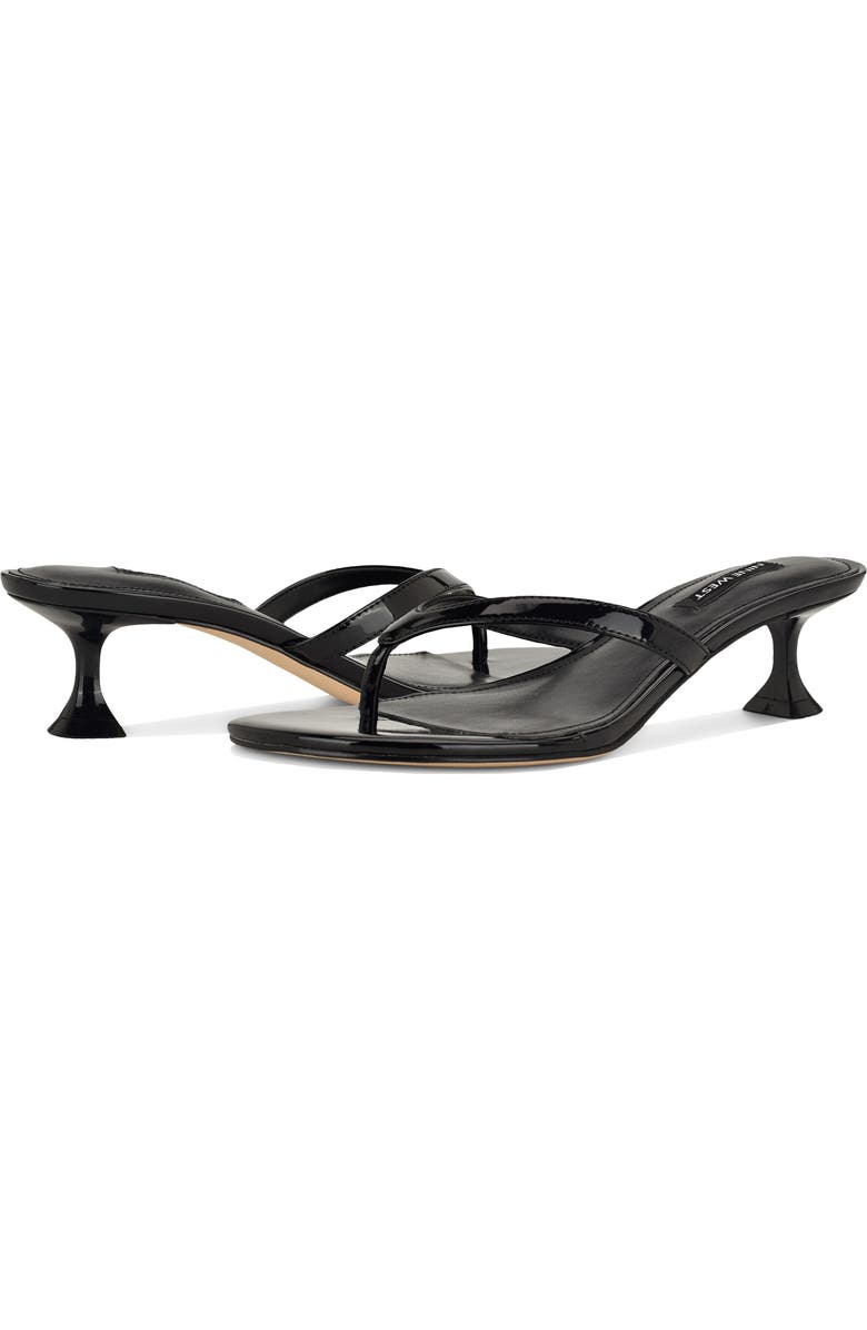 Nine West Cruise Kitten Heel Flip Flop, Alternate, color, Black