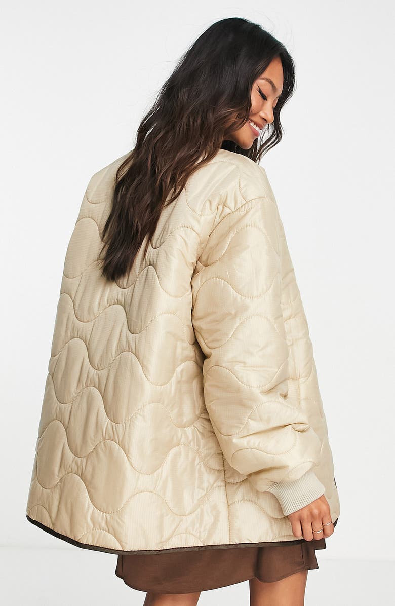 ASOS DESIGN Quilted Oversize Bomber Jacket, Alternate, color, 