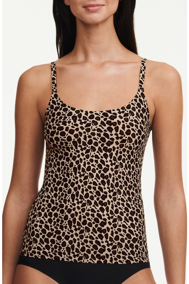 SoftStretch Leopard Print Seamless Camisole, Main, color, LEOPARD