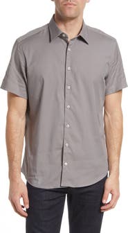 Stone Rose Men's Stretch Short Sleeve Button-Up Shirt
