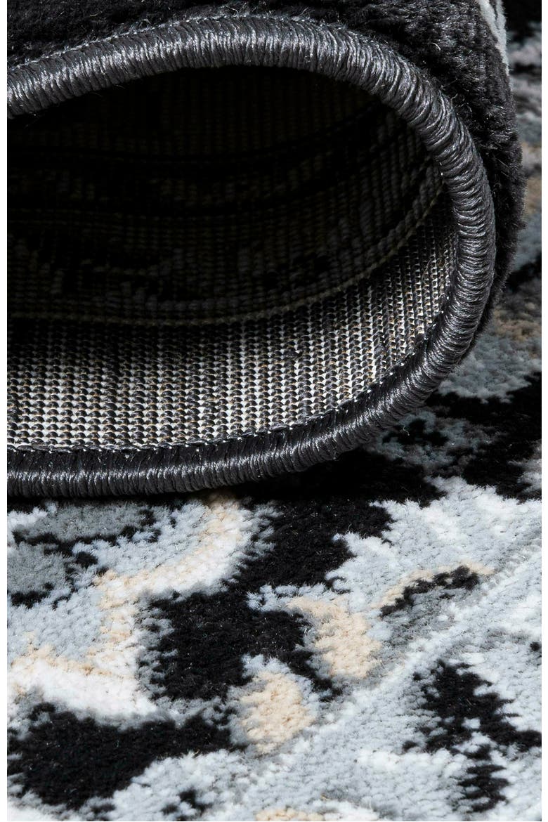 Palmette Modern Persian Floral Area Rug, Alternate, color, Cream/Gray/Black