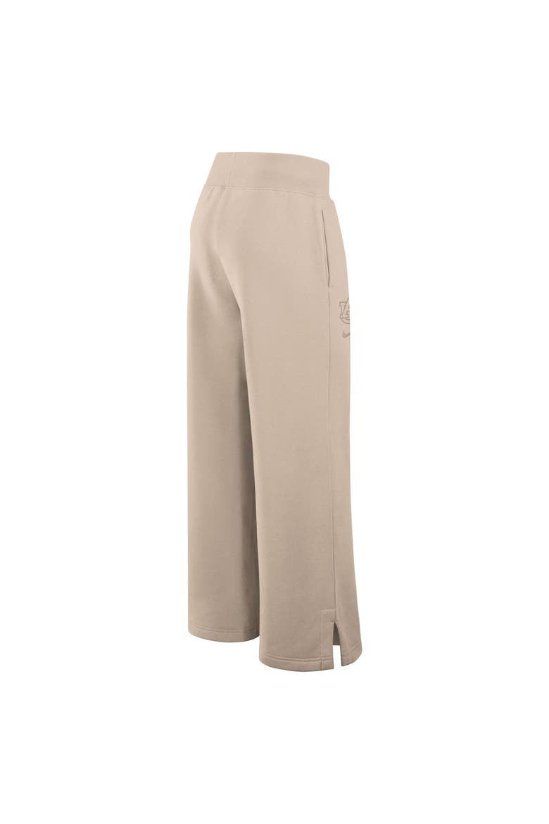 Women's Nike Tan Auburn Tigers Neutral Stance Collection Phoenix Fleece Wide-Leg Sweatpants, Alternate, color, Tan