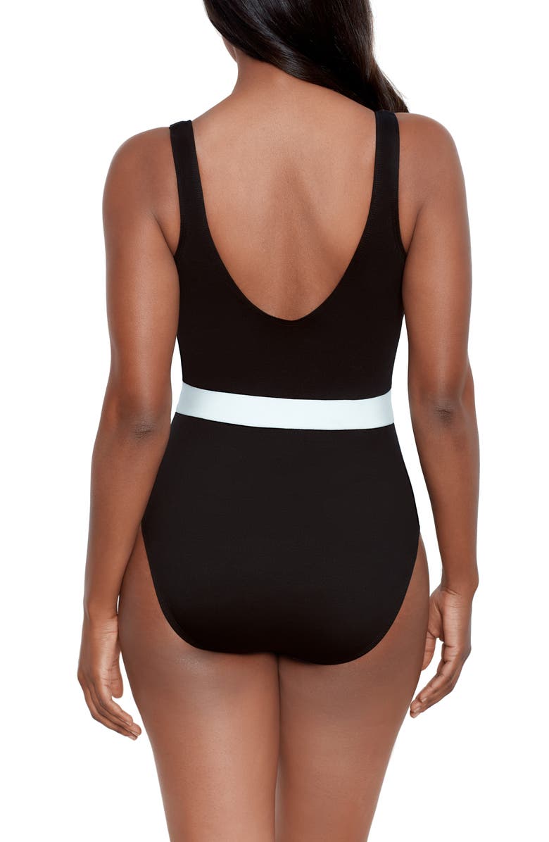 Miraclesuit<sup>®</sup> Spectra One-Piece Swimsuit, Alternate, color, Black/ White
