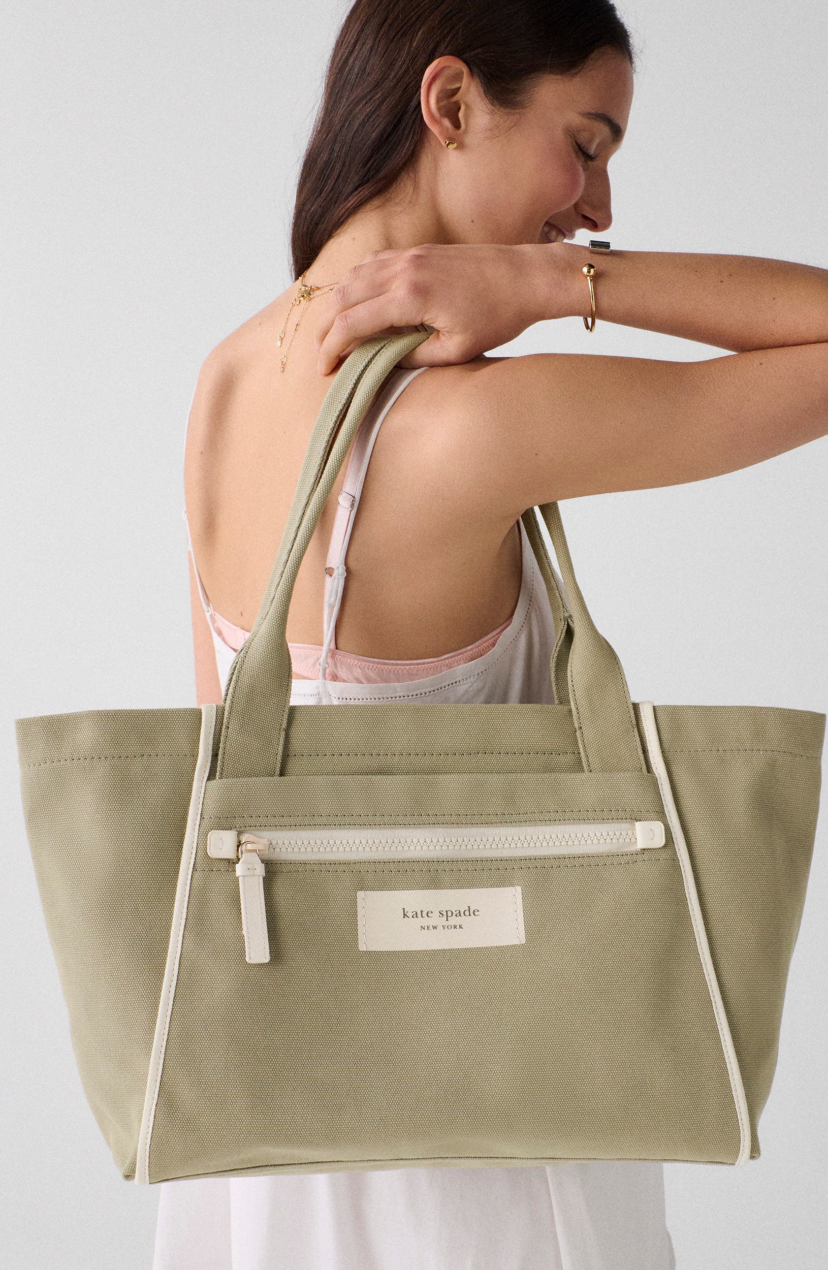 dash canvas large tote bag, Alternate, color, DRIED BAY LEAF