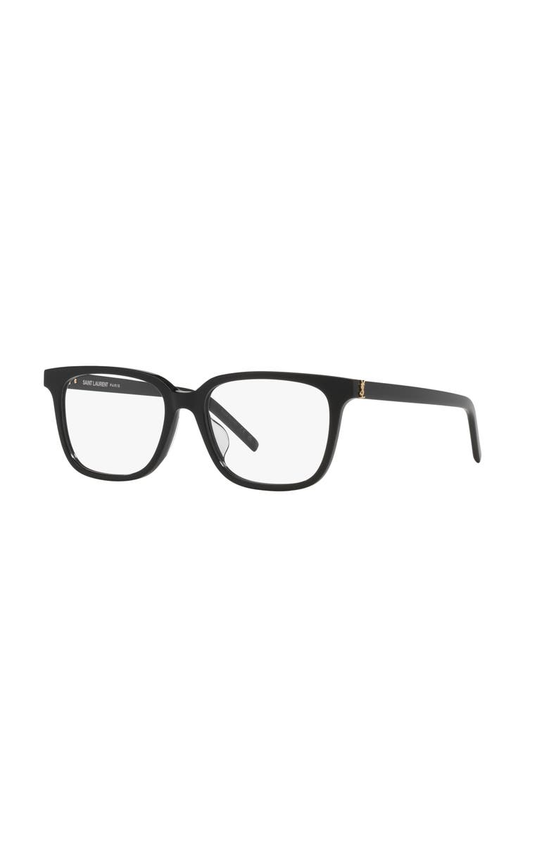 Saint Laurent 55mm Rectangle optical glasses, Main, color, Black