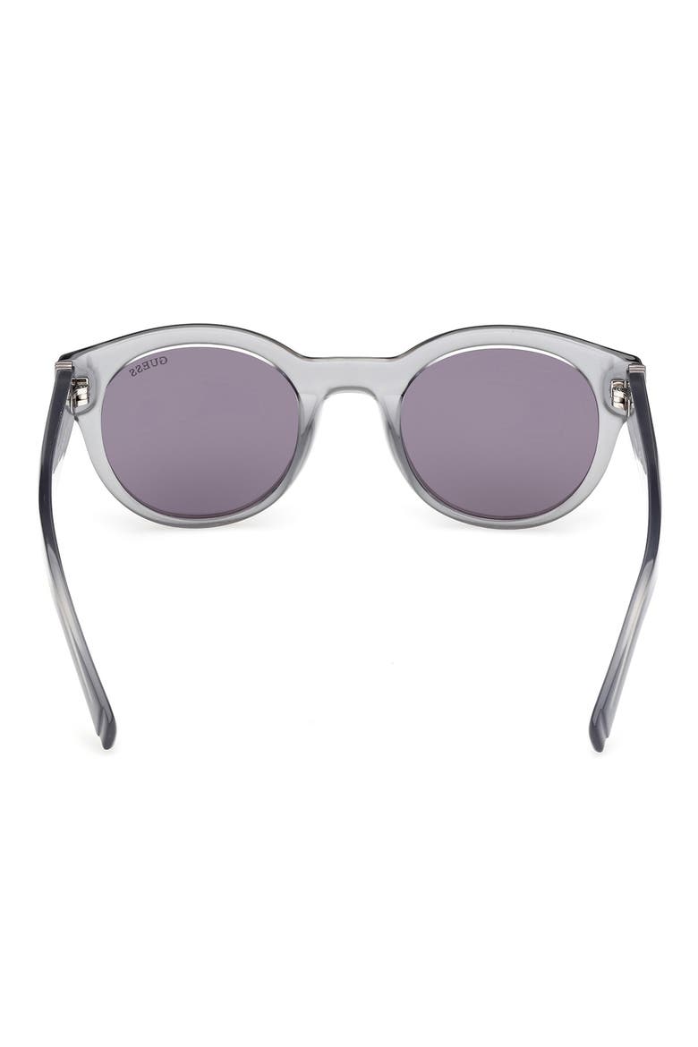 Round Sunglasses, Alternate, color, GREY/ VIOLET