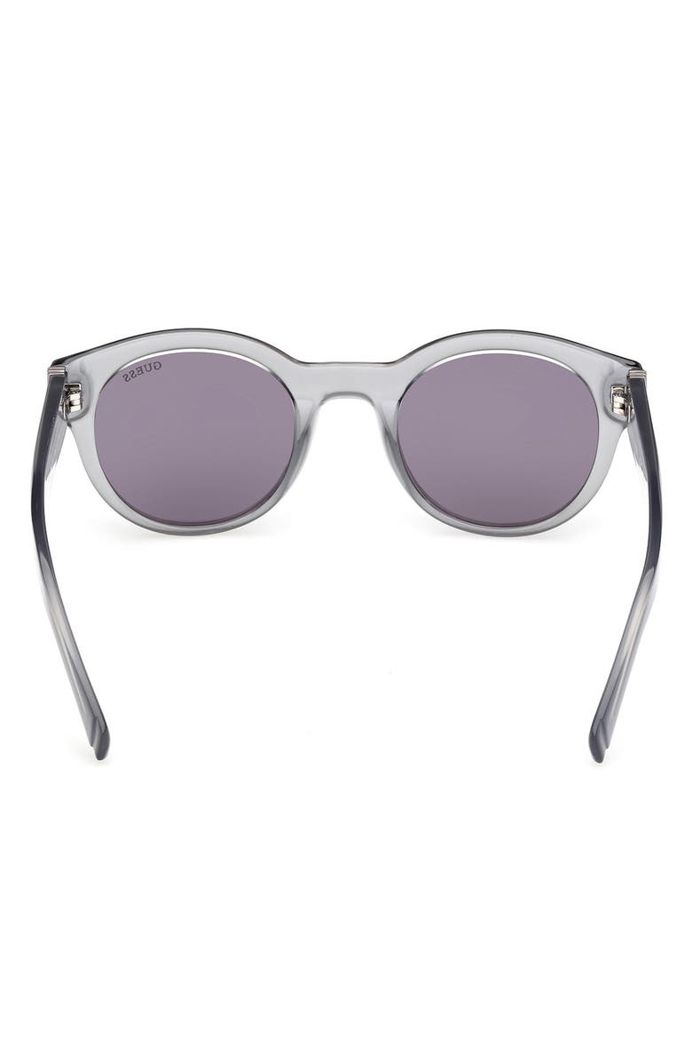 GUESS Round Sunglasses, Alternate, color, Grey/ Violet