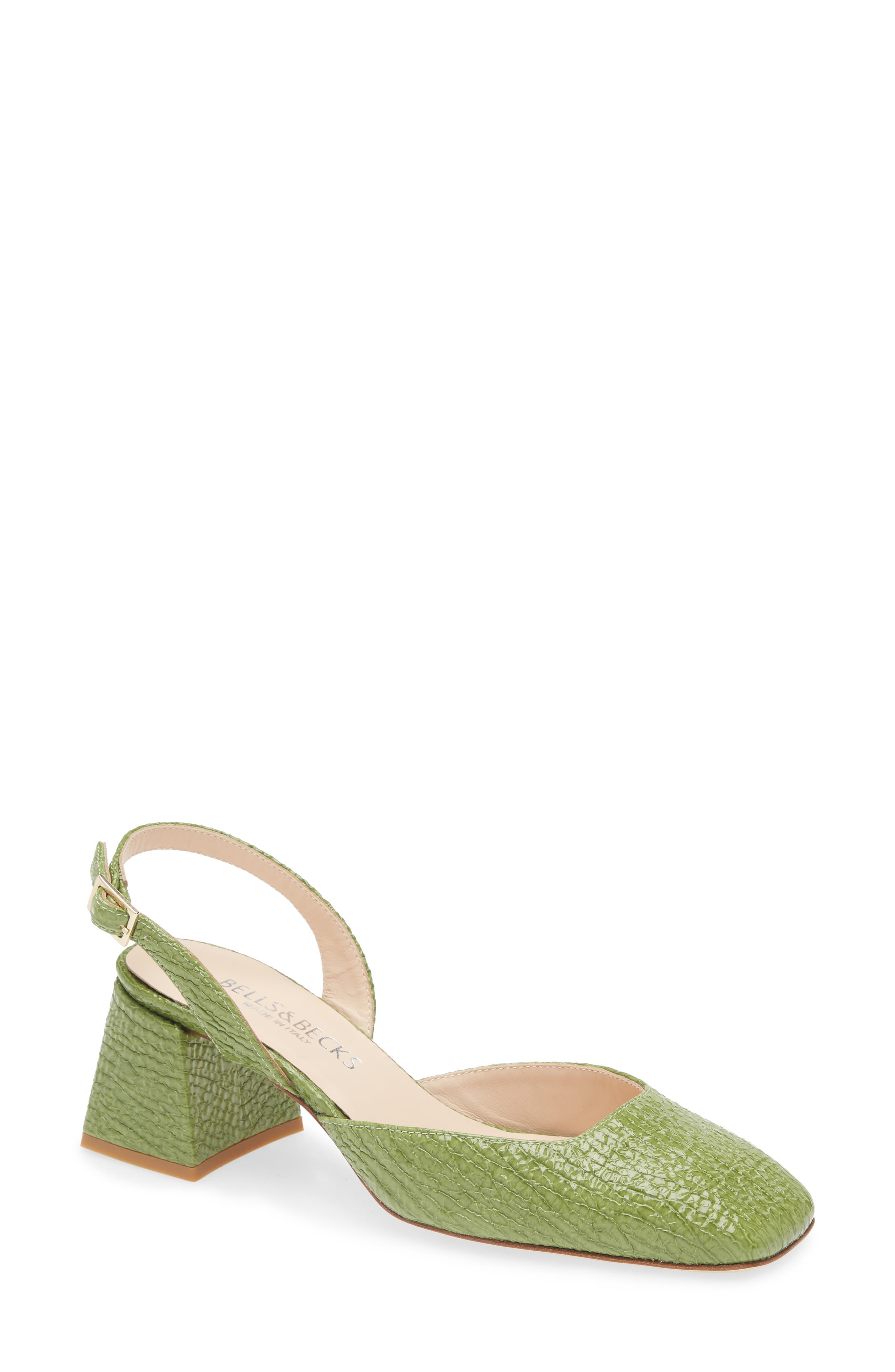 BELLS & BECKS Lana Slingback Pump in Green 