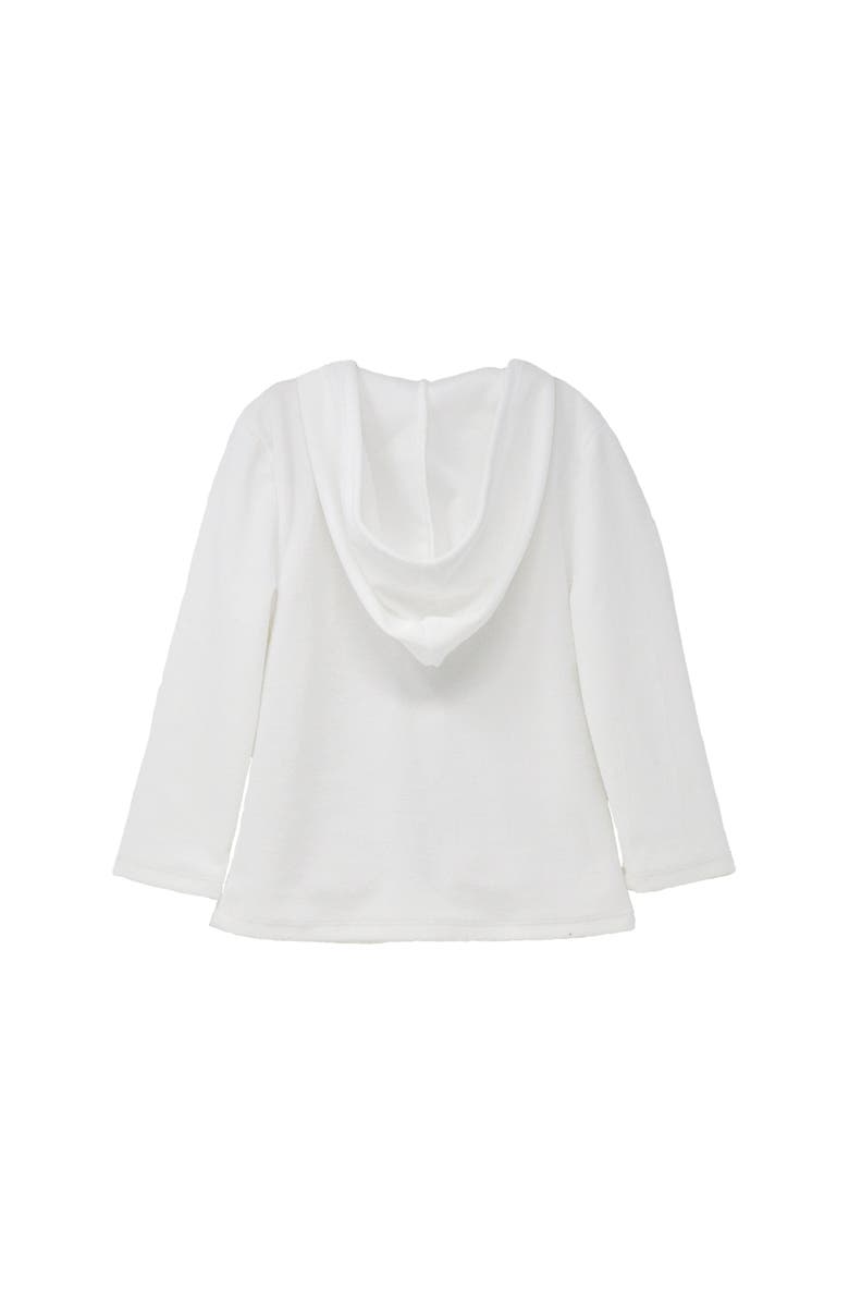 Flap Happy Toddler & Kids UPF 50+ Zuma Terry Beach Hoodie, Alternate, color, White