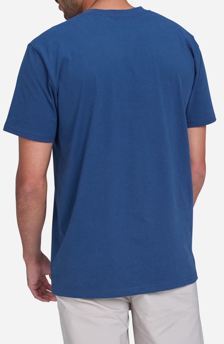 Bad Birdie Script Embroidered Cotton T-Shirt, Alternate, color, Dusk Navy