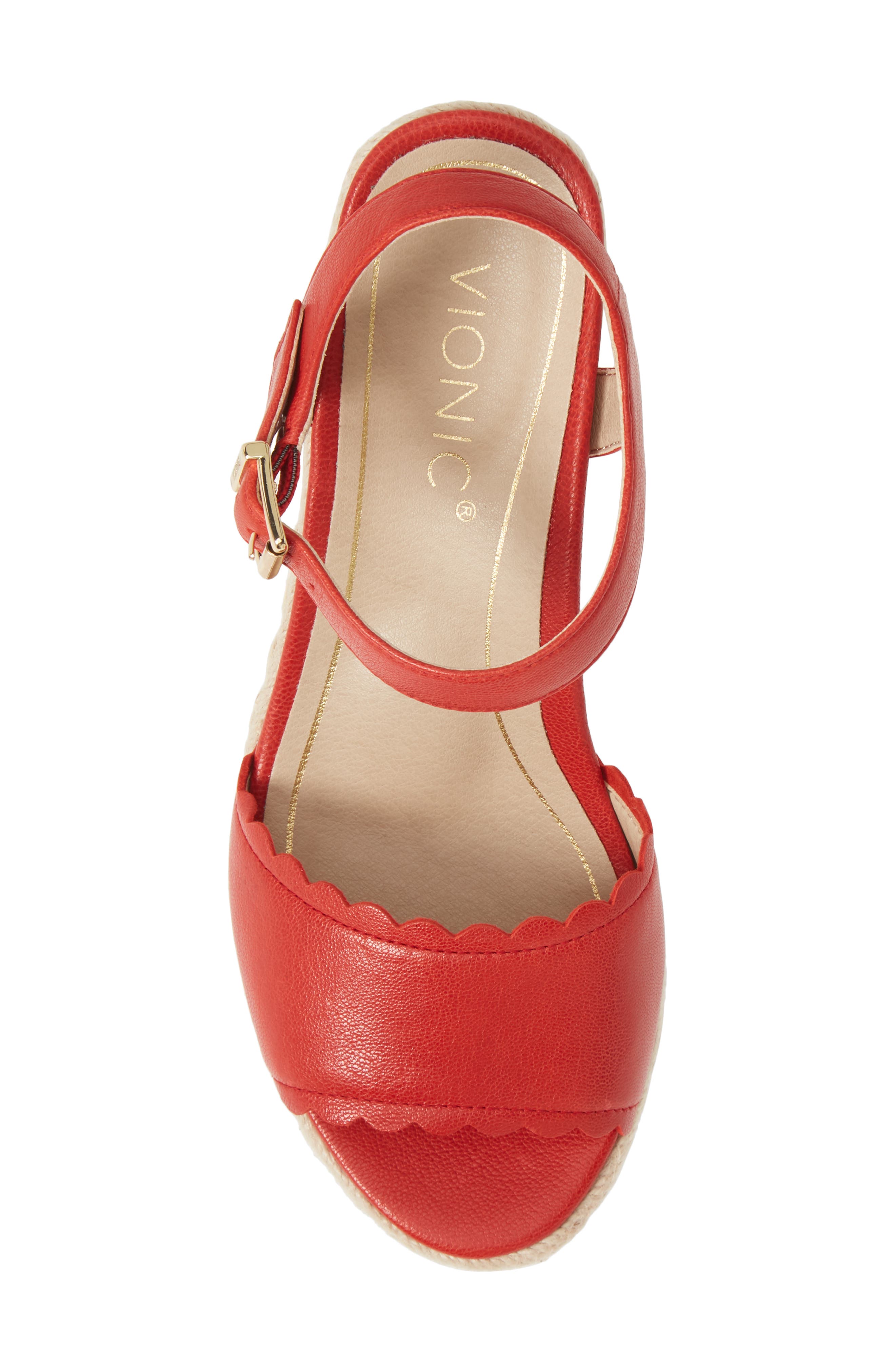 Stephany Wedge Sandal, Alternate, color, CHERRY