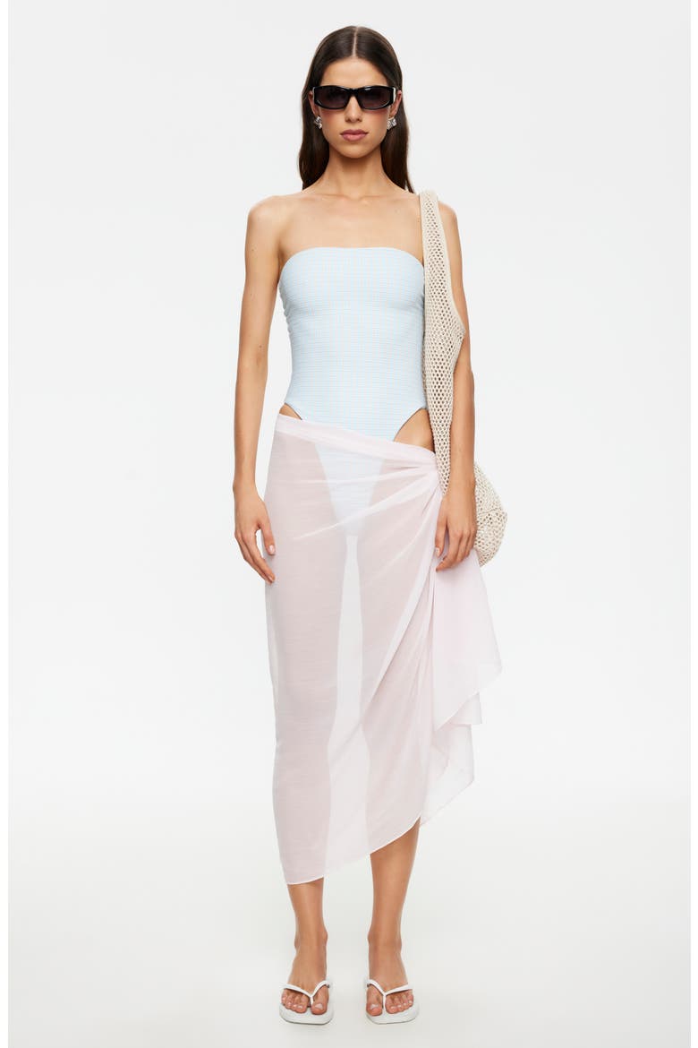 Wavelength Side-Tie Cover-Up Skirt, Alternate, color, BUBBLEGUM