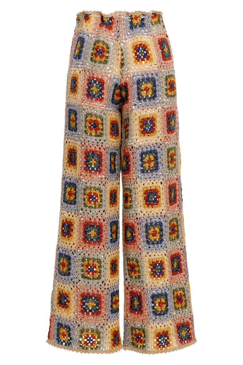 Roots Harvest Crochet Cover-Up Pants, Alternate, color, IVORY