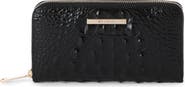 Brahmin Suri Croc Embossed Leather Zip Wallet