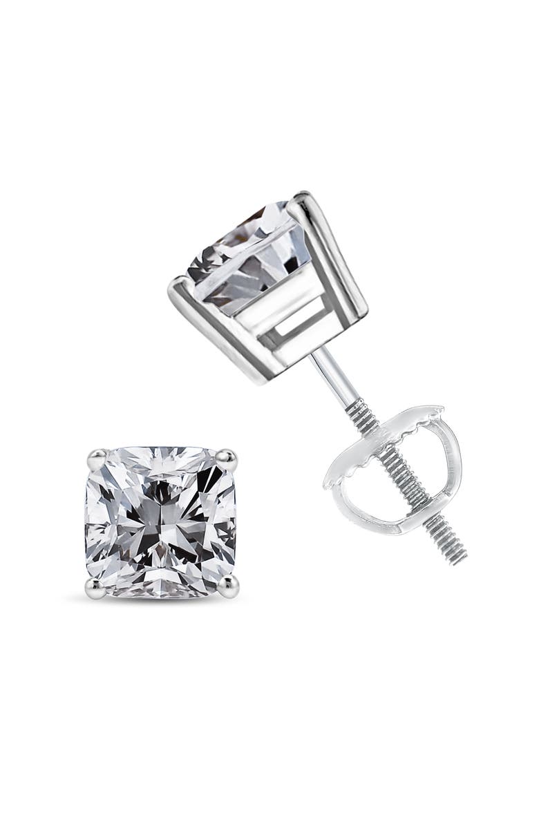 Haus of Brilliance 14K White Gold 1 1/2 Cttw Diamond Solitaire Stud Earrings, Alternate, color, White