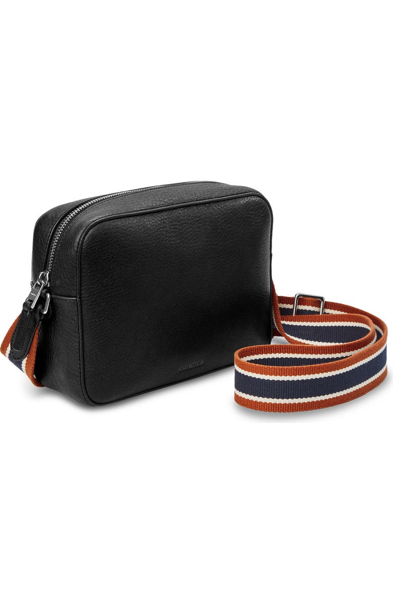 Shinola Leather Camera Crossbody Bag, Alternate, color, Black