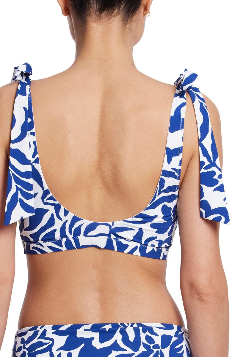 Hanky Panky Swim Scoop Bikini Top, Alternate, color, Poolside Blue Print