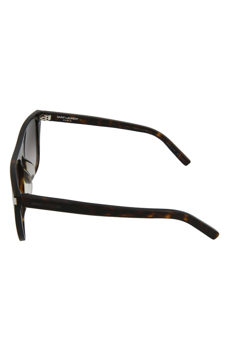 Saint Laurent 58mm Square Sunglasses, Alternate, color, Havana Grey