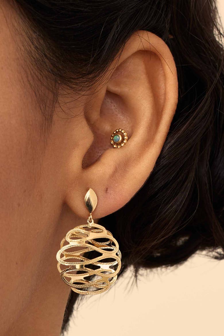 14K Yellow Gold Revello Drop Earrings, Alternate, color, Yellow Gold