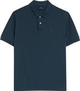 Noah Embroidered Iris Cotton Piqué Polo