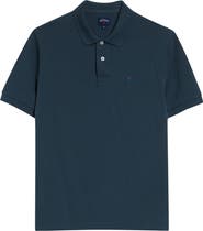 Noah Embroidered Iris Cotton Piqué Polo