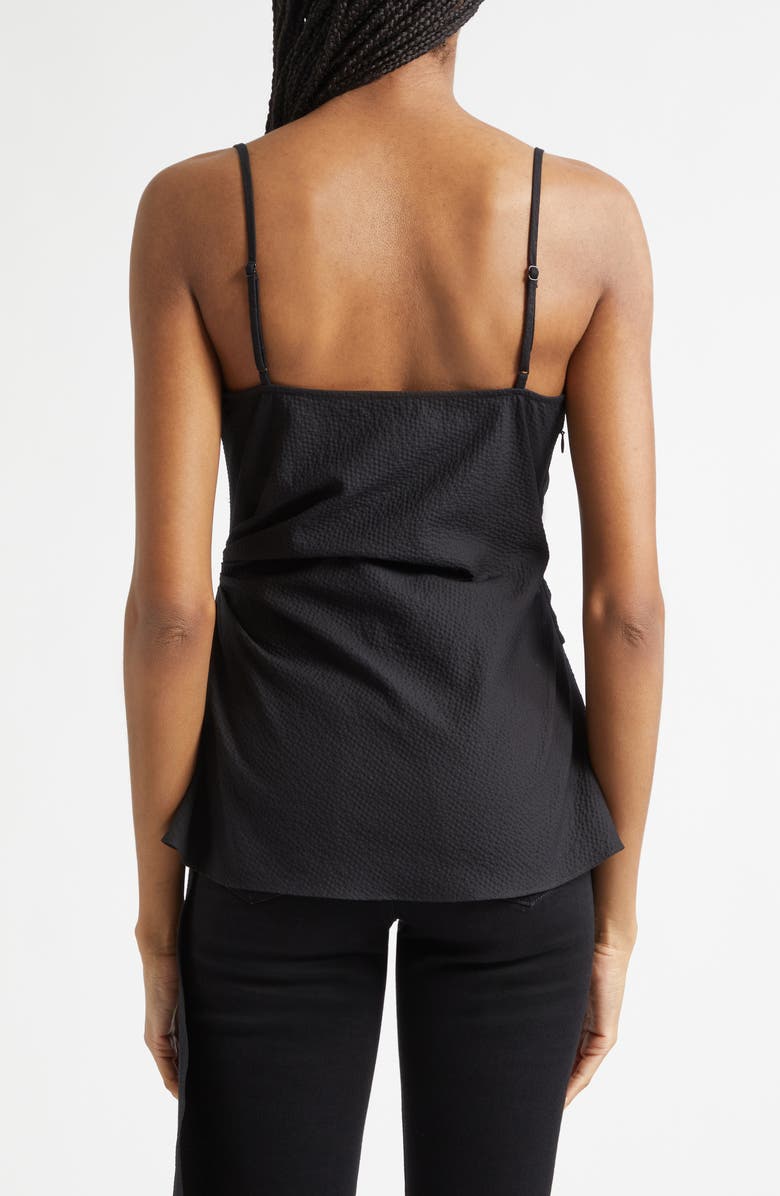 Veronica Beard Solange Faux Wrap Asymmetric Hem Peplum Top, Alternate, color, Black