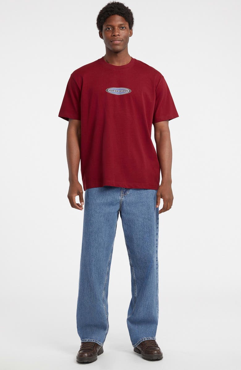 GUESS JEANS Logo Graphic T-Shirt, Alternate, color, Red