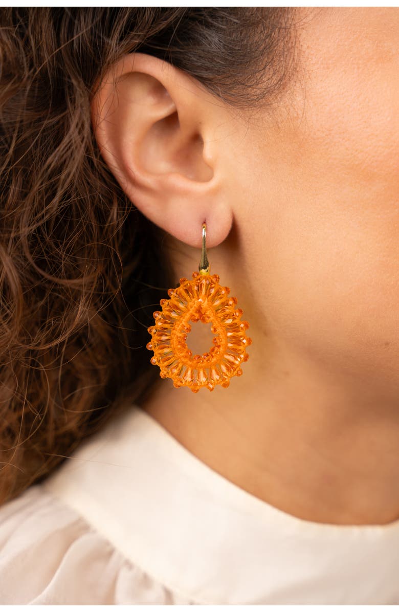LOTT.gioielli CE SI Drop Crystal Small - Lion Orange #01-G, Alternate, color, Lion Orange