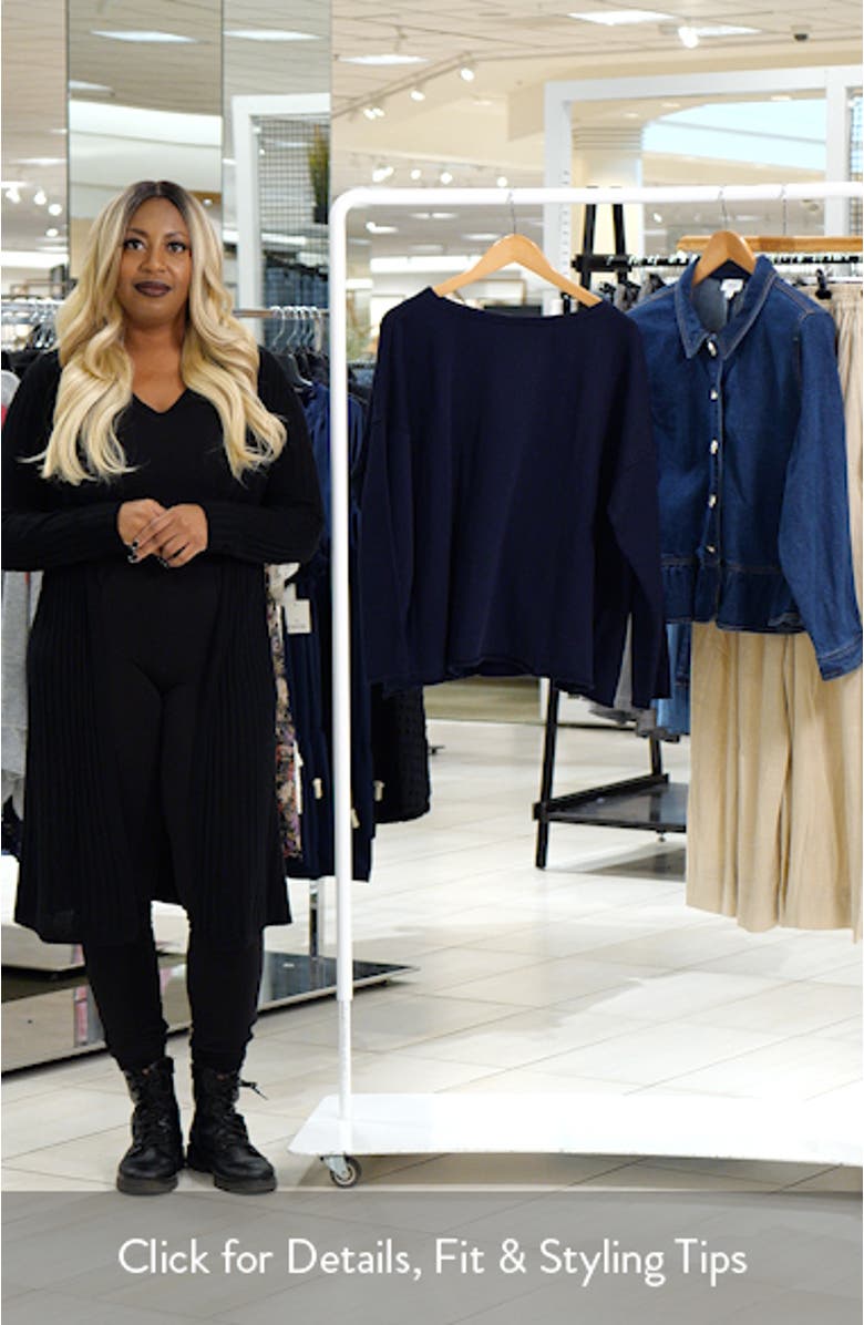 Bateau Neck Organic Cotton Sweatshirt, sales video thumbnail