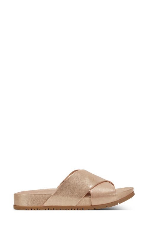 Rockport Leia Slide Sandal In Metallic Gold