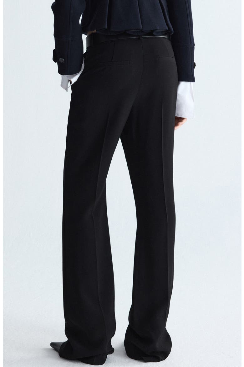 Wool Straight Leg Suit Trousers, Alternate, color, BLACK