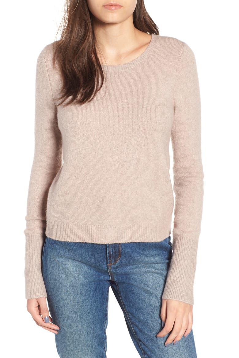Crewneck Sweater, Main, color, TAN ETHEREA