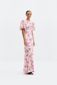 Malina Freja Pouf Sleeve Maxi Dress