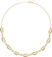 GABI RIELLE Cubic Zirconia Cowrie Shell Choker Necklace