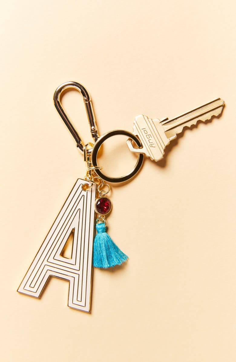 Anthropologie Home Juniper Monogram Key Chain, Alternate, color,