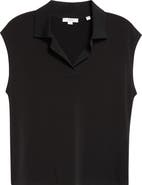 Vince Cap Sleeve Johnny Collar Polo