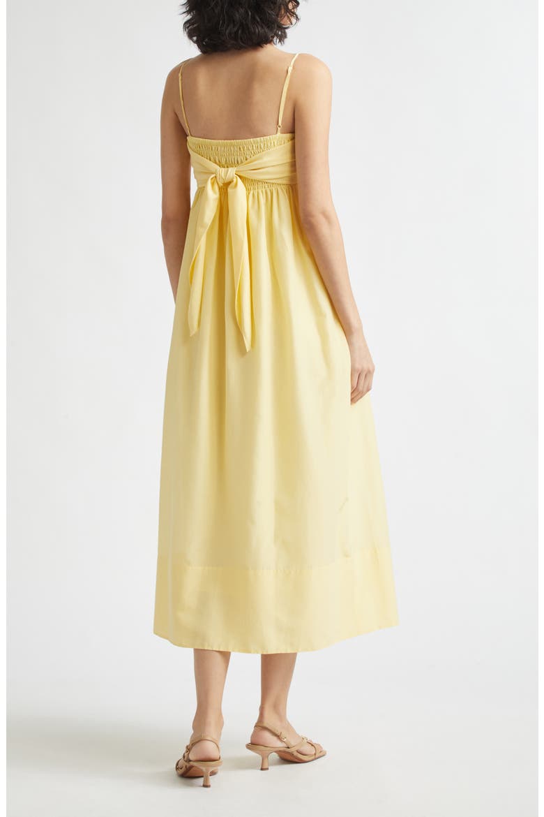 Tie Front Cotton & Silk Maxi Sundress, Alternate, color, DANDELION