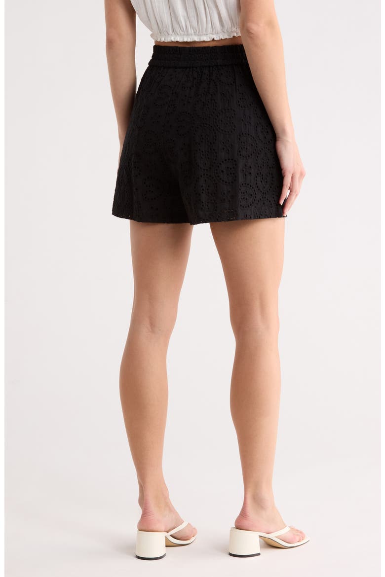 Chiara Cotton Shorts, Alternate, color, NOIR