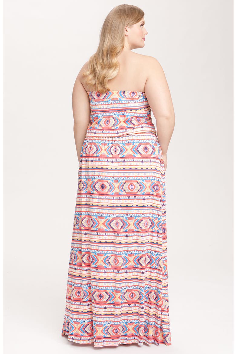 'Talmadge' Strapless Maxi Dress, Alternate, color, SANTE FE