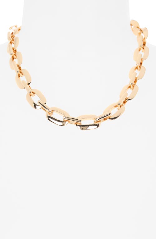 Nordstrom Rack Knife Edge Oval Chain Link Necklace In Gold