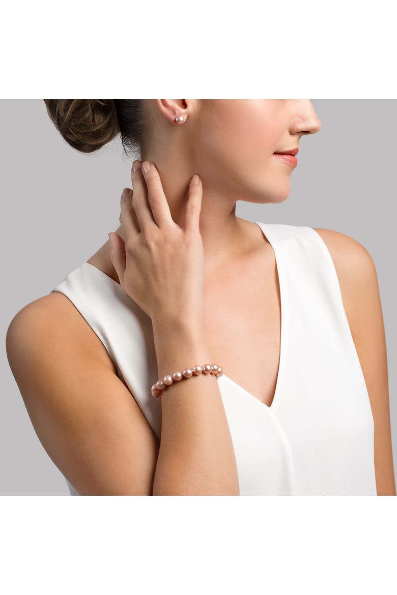 8.5-9.5mm Pink Freshwater Pearl Bracelet - AAA Quality, Alternate, color, Pink Pearls