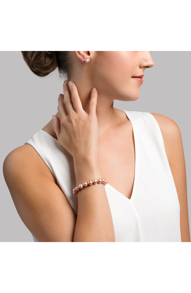 The Pearl Source Freshwater Pearl Bracelet 8.5-9.5mm, Alternate, color, Pink Pearl - Gabriella Clasp