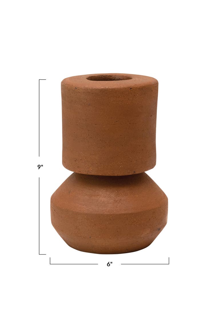 Handmade Terracotta Vase, Alternate, color, Terracotta