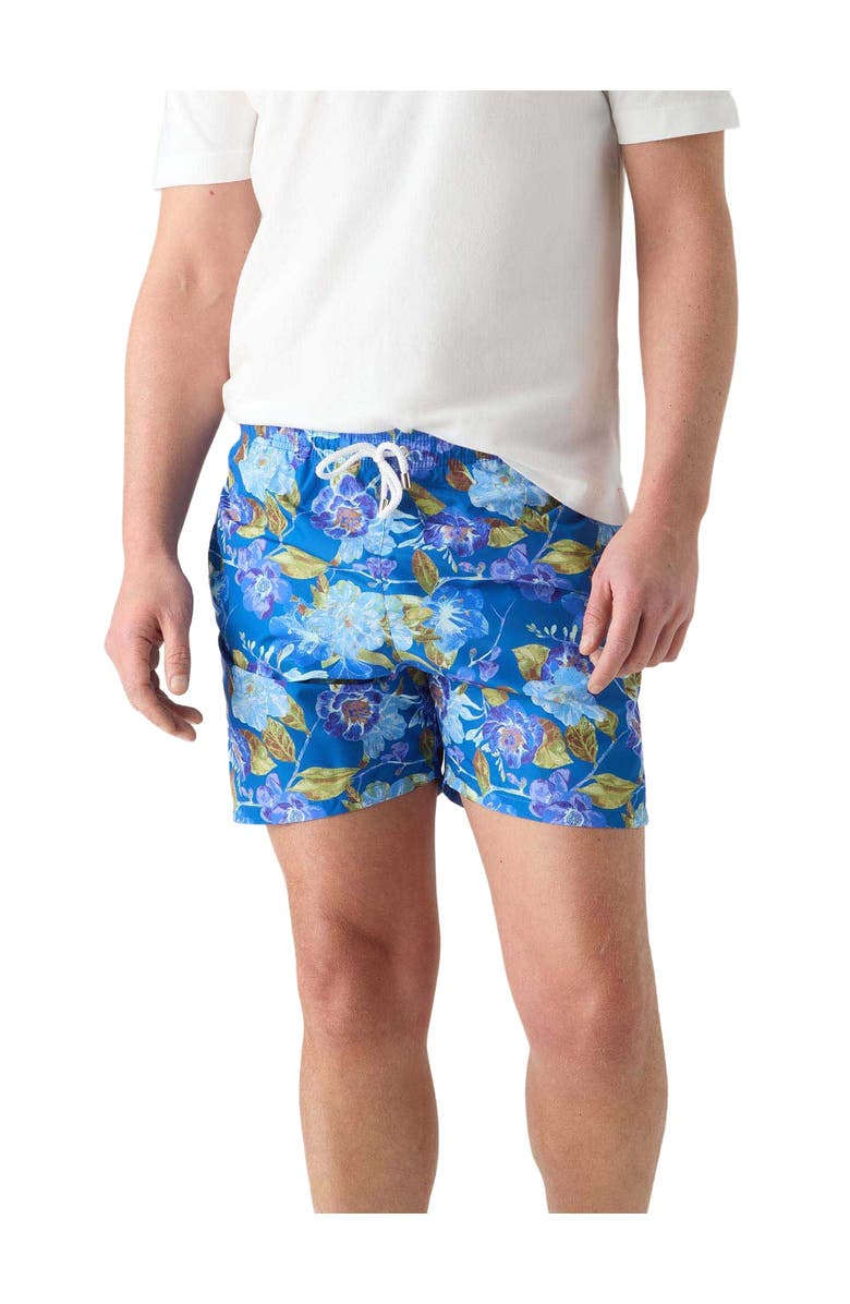 Robert Talbott Connery Drawstring Swim Trunk, Alternate, color, Blue
