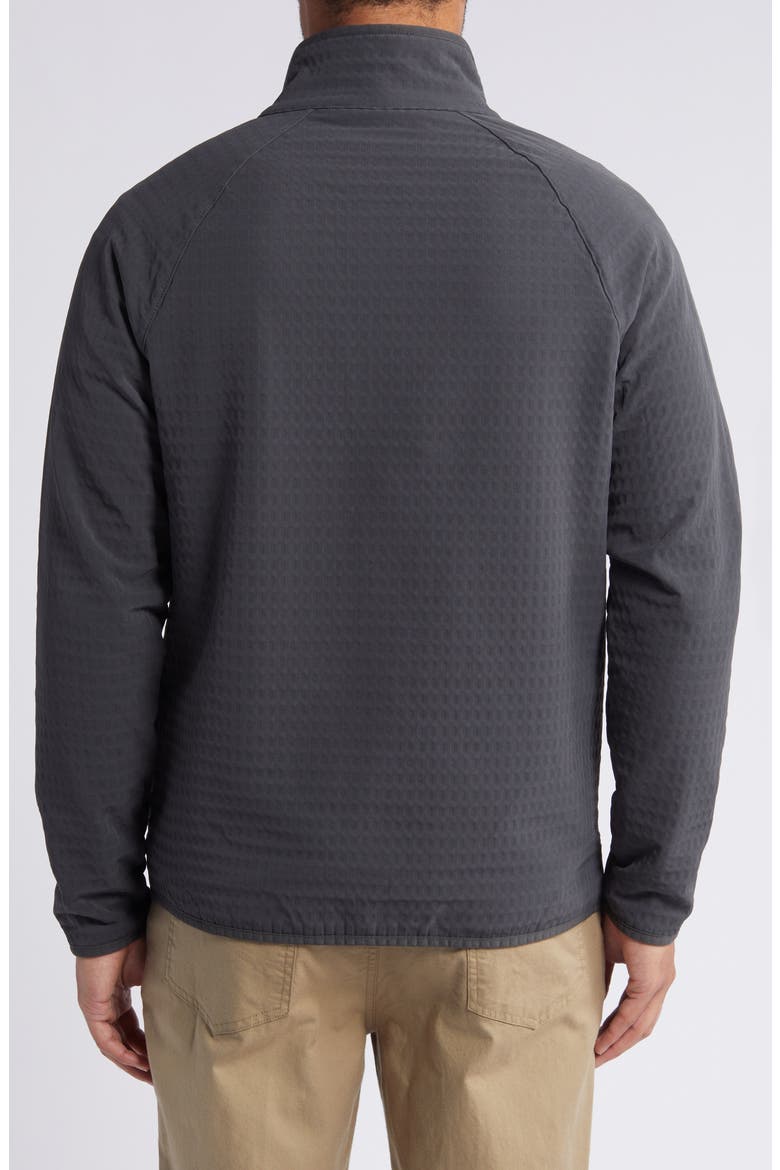 Bonded Grid Fleece Zip Jacket, Alternate, color, BLACK SAND