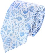 Trafalgar Medical Alert Silk Novelty Necktie