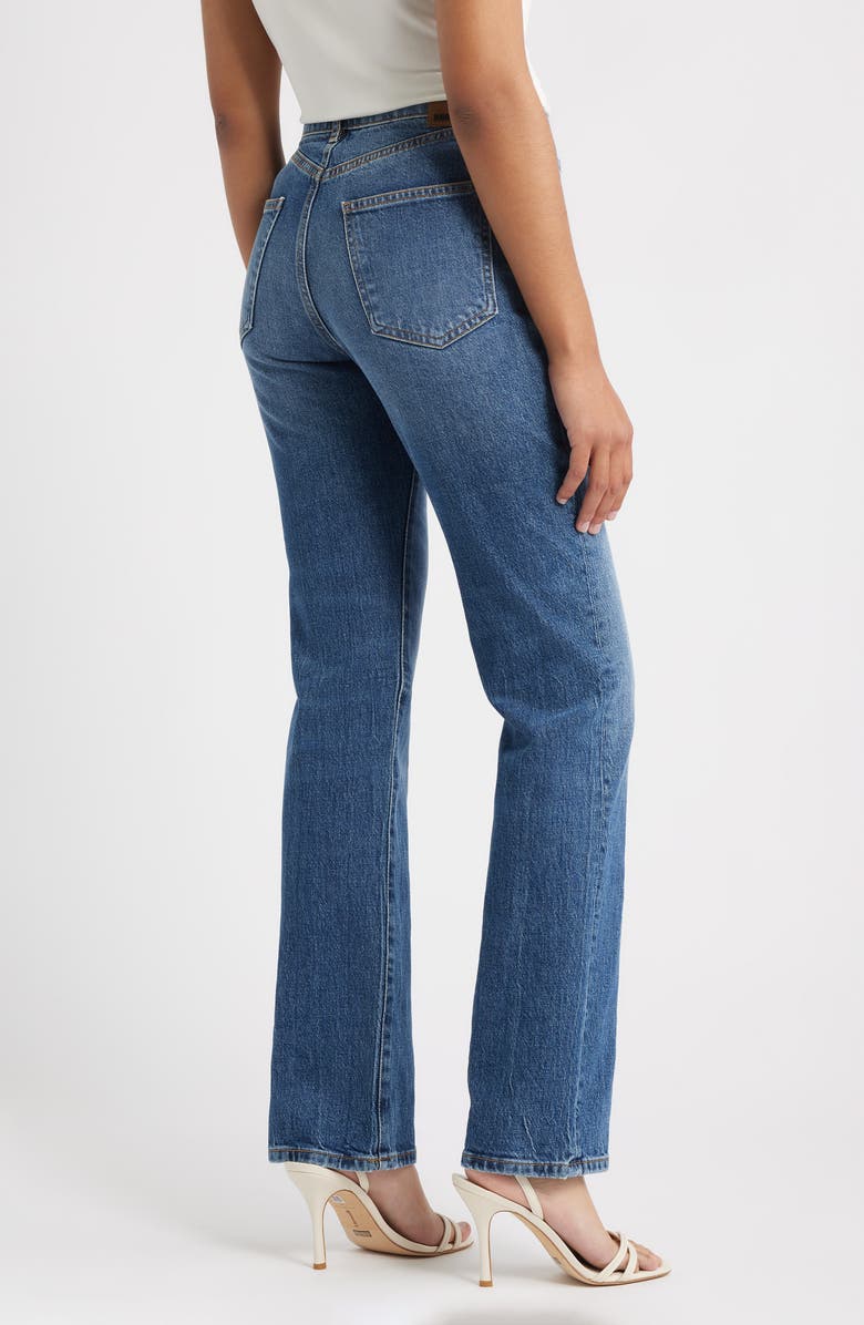 BOSS Parkway Slim Straight Leg Jeans, Alternate, color, Navy