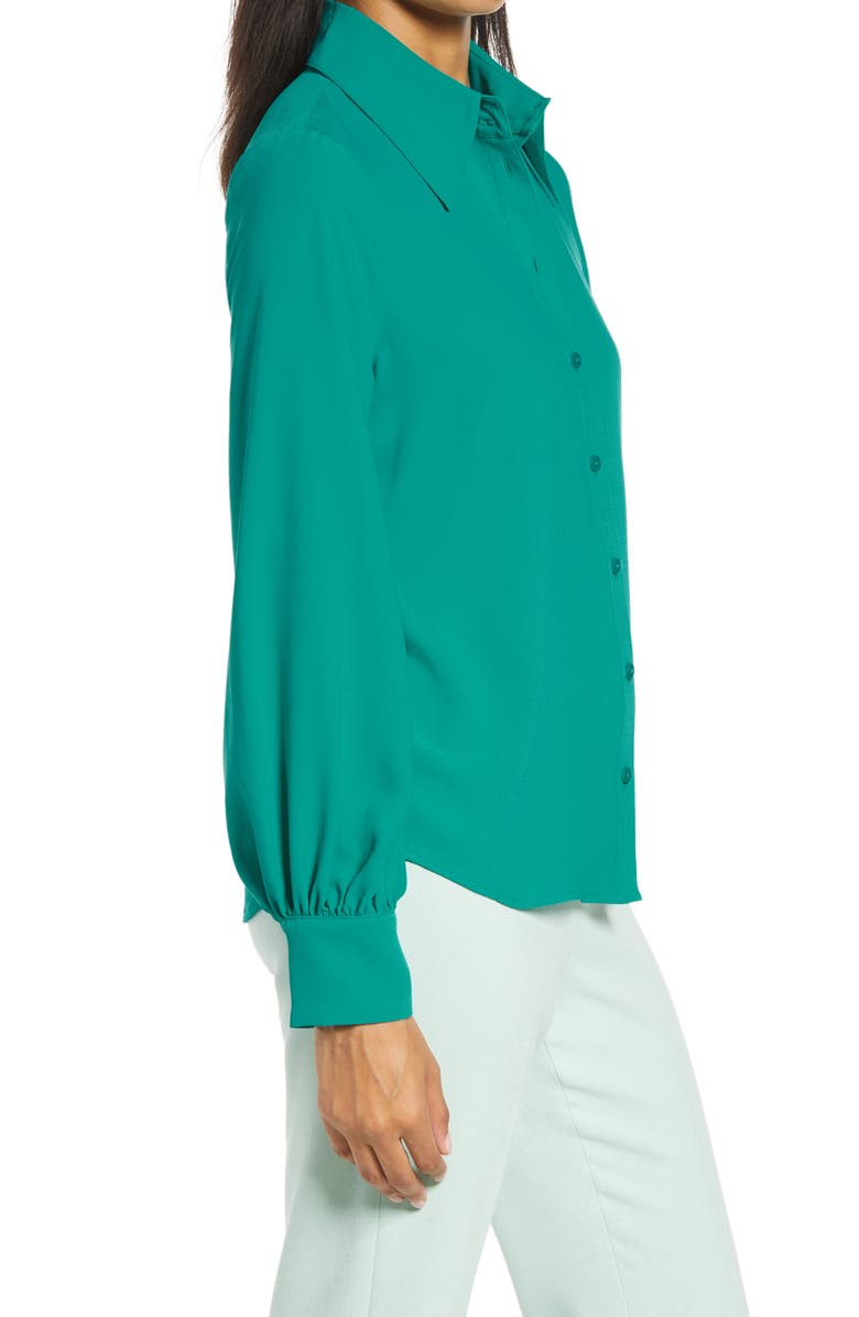 Halogen<sup>®</sup> x Atlantic-Pacific Puff Sleeve Button-Up Shirt, Alternate, color,